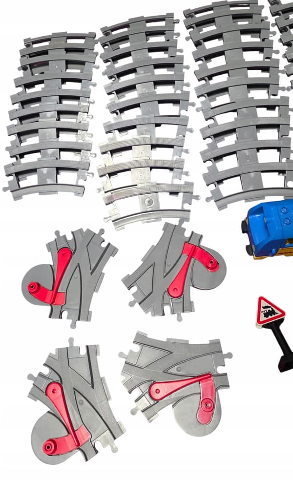 LEGO DUPLO MIXED BRICKS, TRAIN SET AND LARGE TRACK SET