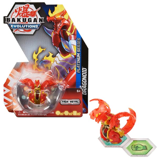BAKUGAN EVOLUTIONS PLATINUM DRAGONOID FIGURINE