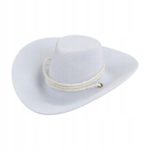 1:6 Cowboy Hat – Mini Western Hat – Props – Pretend Play – Mini Cap Model – White