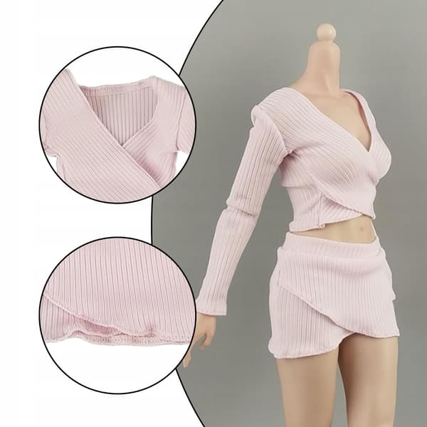 1:6 Scale Basic Crop Top Costume – Female Figure, Pink