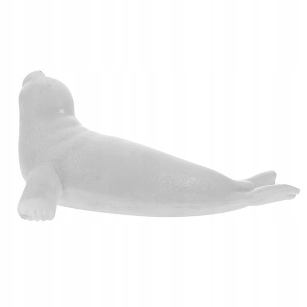 WHITE PLASTIC SEAL FIGURINE FOR DECORATION