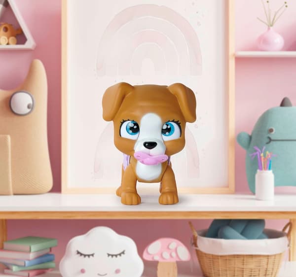 Simba DOG WITH DRINKING AND PEEING FUNCTIONS 15cm + DIAPER GANG ACCESSORIES