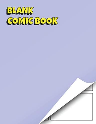 Blank Comic Book: 4–8-panel action layout templates in Pastel Purple