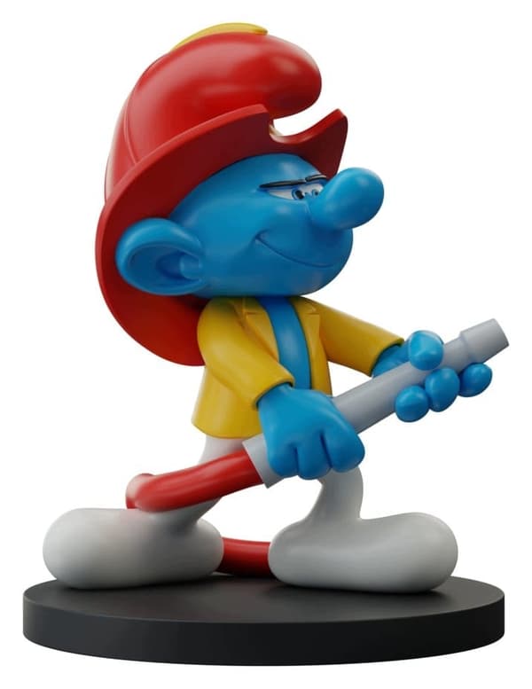 12 cm resin Smurf Fireman figurine