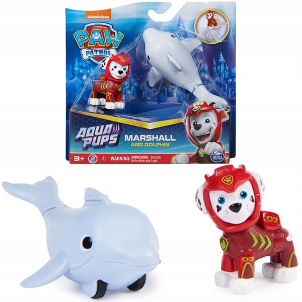 Spin Master Paw Patrol Aqua Pups Marshall & Dolphin Figure Set