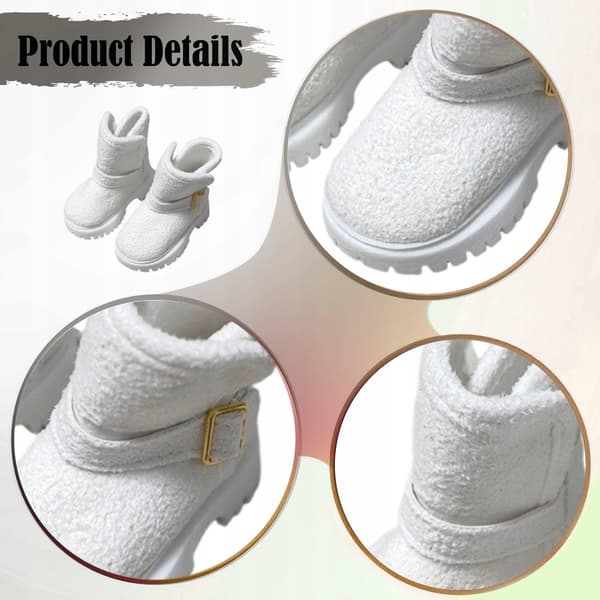 1/4 scale snow boots for female action figures – white boots