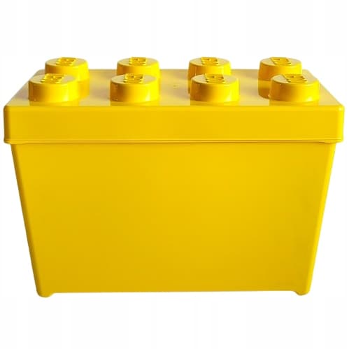 LEGO Brick Box with Lid / Large / Yellow NEW