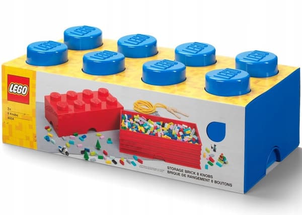 LEGO BRICK STORAGE CONTAINER, 8-BOX SET, LARGE BRICK, 50 CM, BLUE SORTING BOX
