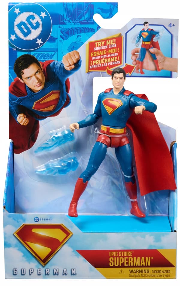 DC COMICS EPIC STRIKE SMALL ARTICULATED SUPERMAN FIGURE 15 cm