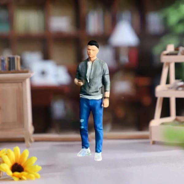 1/64 scale diorama Stylish figurines Desk display by Tiny Hobby Style C
