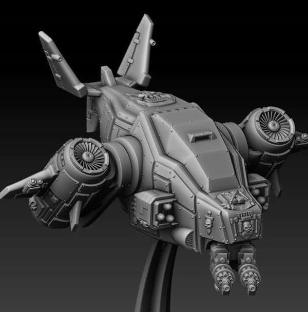 Silver Wardens’ Death Claw Gunship – a proxy model for board games/D&D/GURPS
