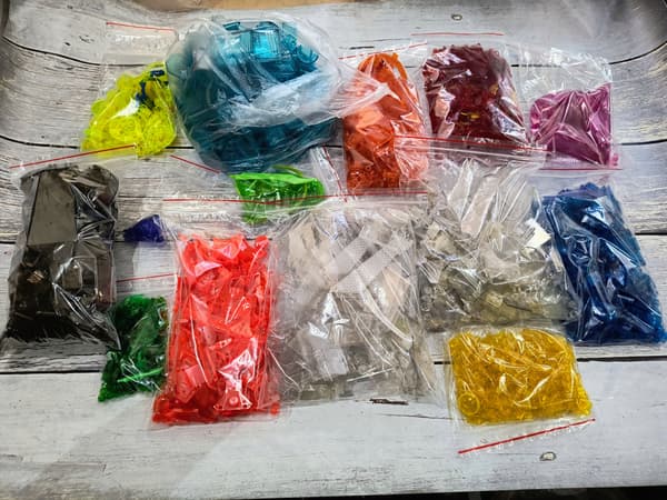 LEGO mixed transparent pieces, 3.5 kg, second-hand