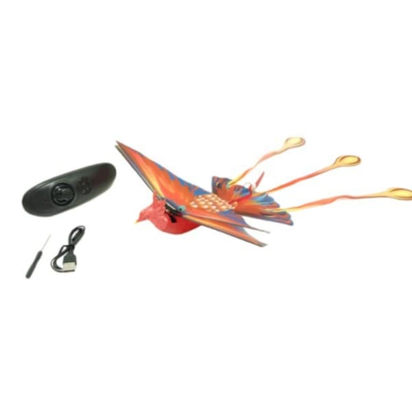 Interactive electric flying toy for birds with flapping wings for the RC Phoenix