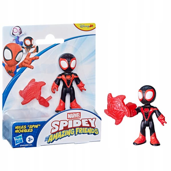Spidey Super Friends Miles Morales Figure, 7.6 cm, with Removable Web