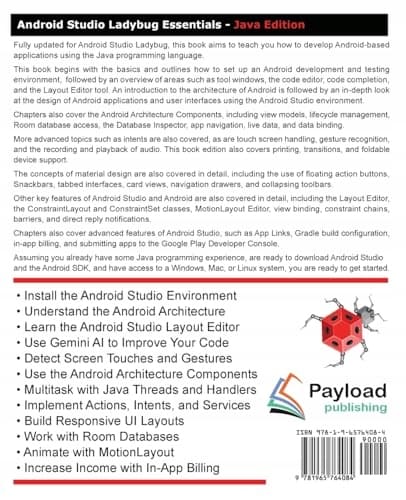 Android Studio Ladybug Essentials – Java Edition: Developing Android Apps