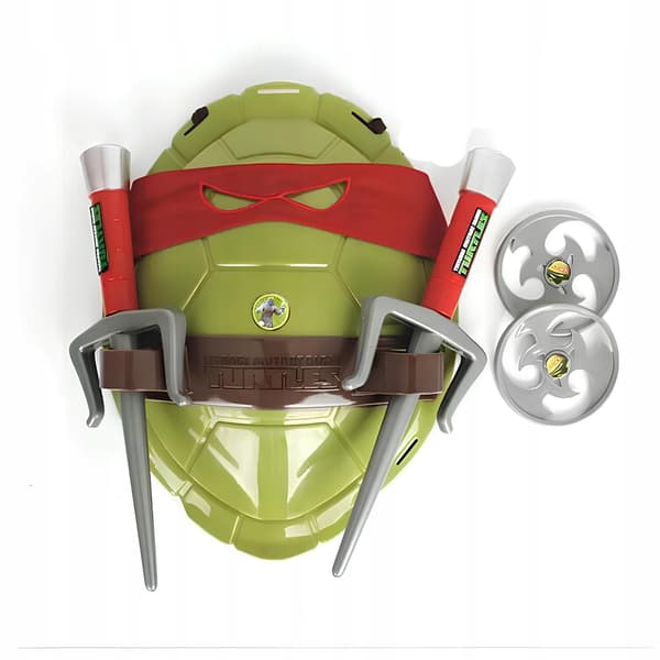 Raphael Ninja Turtles interactive set: trident, bandage, shuriken, shell