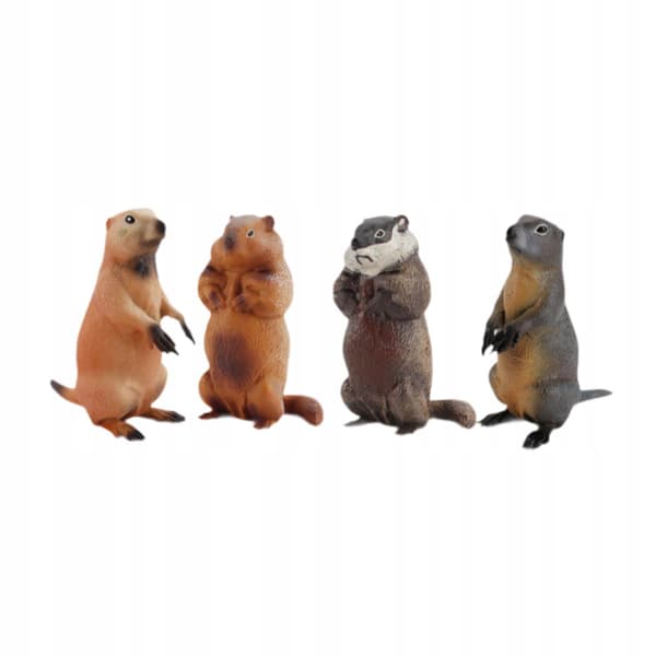 4 marmot figurines – Model figurines, decorative items, collectables, realistic