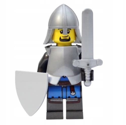 LEGO Castle Figure – Black Falcon Knight + Sword + Shield
