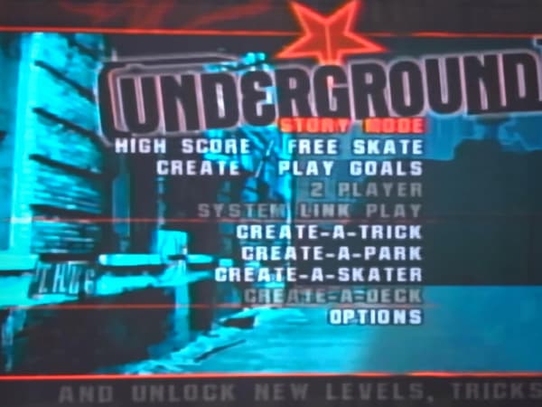 TONY HAWK'S UNDERGROUND XBOX