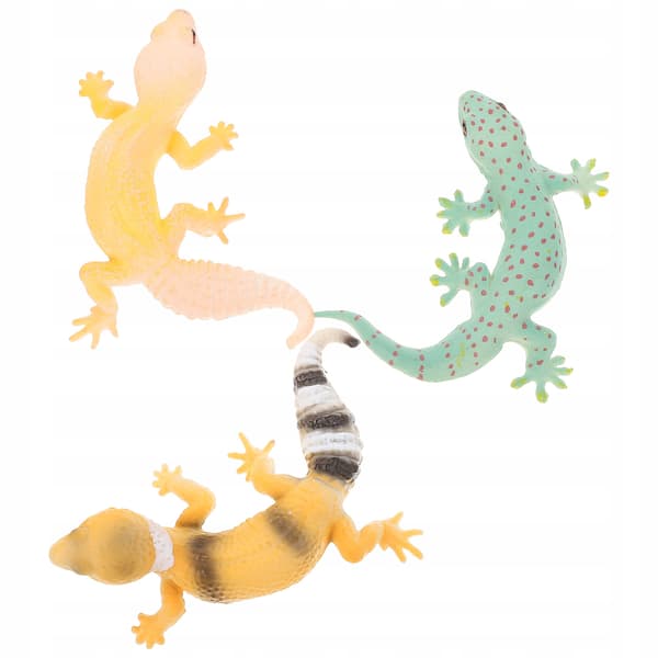3 REALISTIC LIZARD FIGURINES – EDUCATIONAL TOY SET