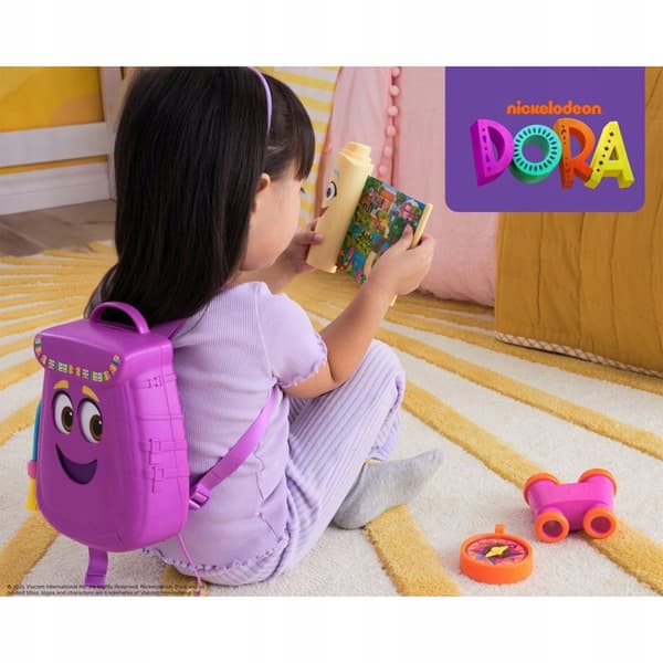 DORA AND FRIENDS BACKPACK SET: ACCESSORIES, TOY, BINOCULARS, MAP AND COMPASS