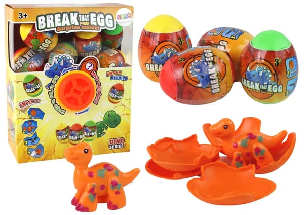 CRACKING DINOSAUR EGG COLLECTIBLE FIGURINES RANDOM SELECTION SHELL SET OF 12