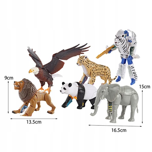 Transformable action figures: Room Decoration set with movable limbs – 6 pieces