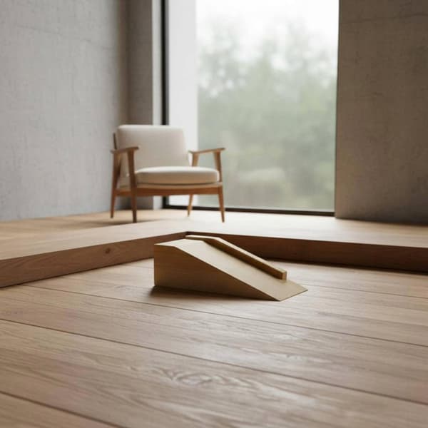 A solid wood toe-skate ramp for practising Ollies, with an elegant design – Spot E