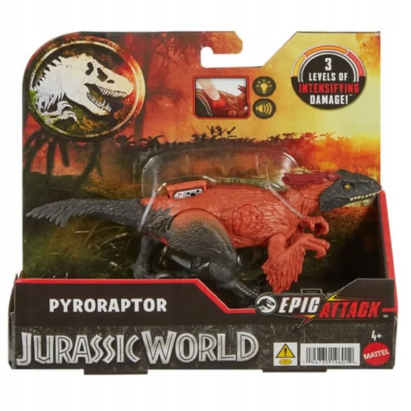 PYRORAPTOR Dinosaur Figurine – Jurassic World Park – Mattel – 18 cm