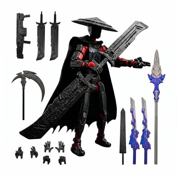 PLUSHCEWT T13 Action Figure with Interchangeable Limbs and Accessories