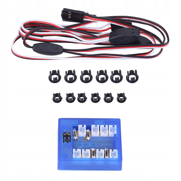 Set of 12 LED lighting systems – Simulation – Flashing lights – RC lamps – Action