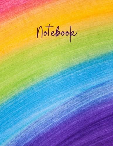 Notebook: 8.5” x 11” Rainbow Notebook with 110 college-ruled pages