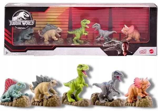JURASSIC WORLD MICRO FIGURES, set of 5