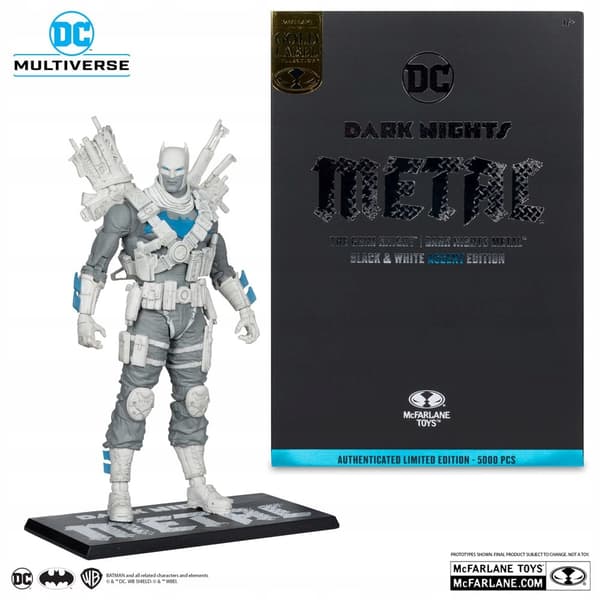 DC Multiverse Action Figure: The Grim Knight (Black and White) 18 cm - McFarl