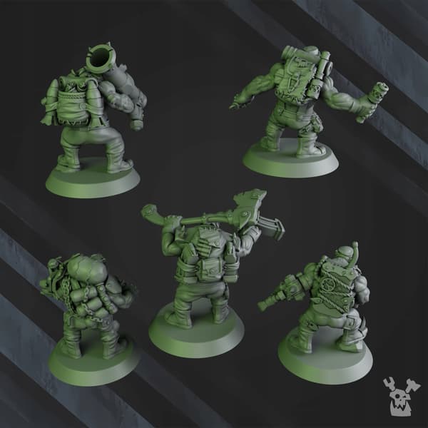 Blak Orks Mob x5 DakkaDakkaStore
