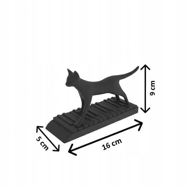 DECORATIVE CAT FIGURINE ON PIANO KEYS – MANY COLOURS