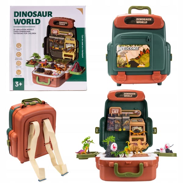 LARGE BACKPACK SET – DINOSAUR TOY T-REX EDUCATIONAL CREATIVE SUITCASE