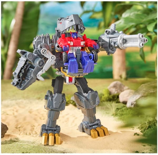 TRANSFORMERS CYBERWORLD GRIMLOCK CHOMP & BATTLE TRANSFORMING FIGURINE