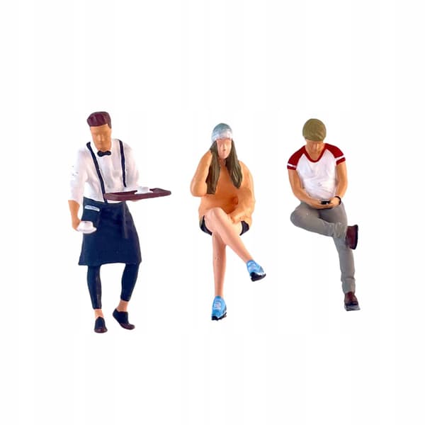 3x 1:64 Hand-painted human figurines Trains Architectural figures Figurines