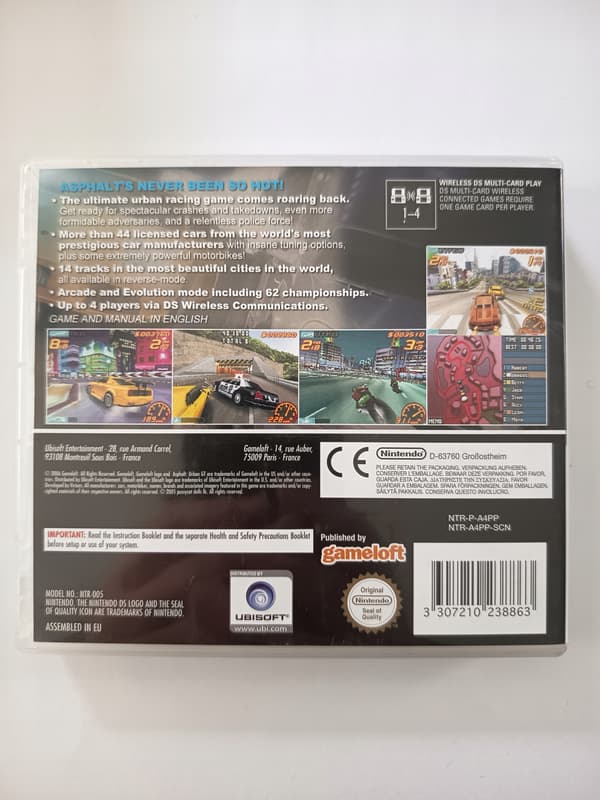 Asphalt Urban GT 2 for Nintendo DS – English version, complete set