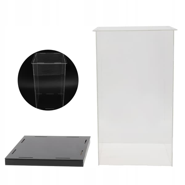 1 STUFF STURDY BLACK ACRYLIC DISPLAY CASE FOR COLLECTIONS