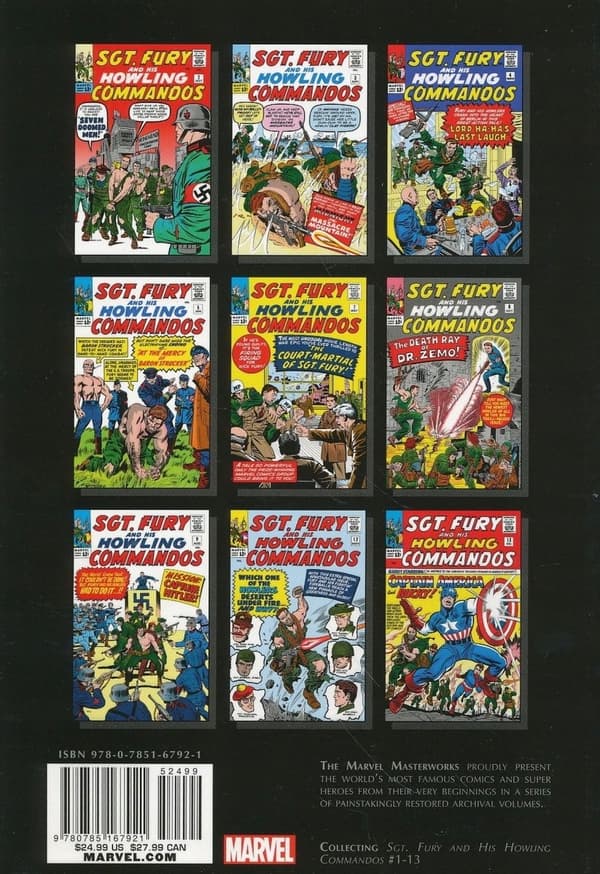 MARVEL MASTERWORKS SGT FURY VOL 01 SC Compiled by various authors