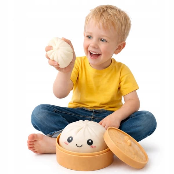 SQUISHY DUMPLING STRESS BALL – 2-piece set: DUMPLING TOY SET
