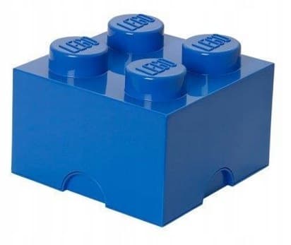Lego blue four-piece brick container