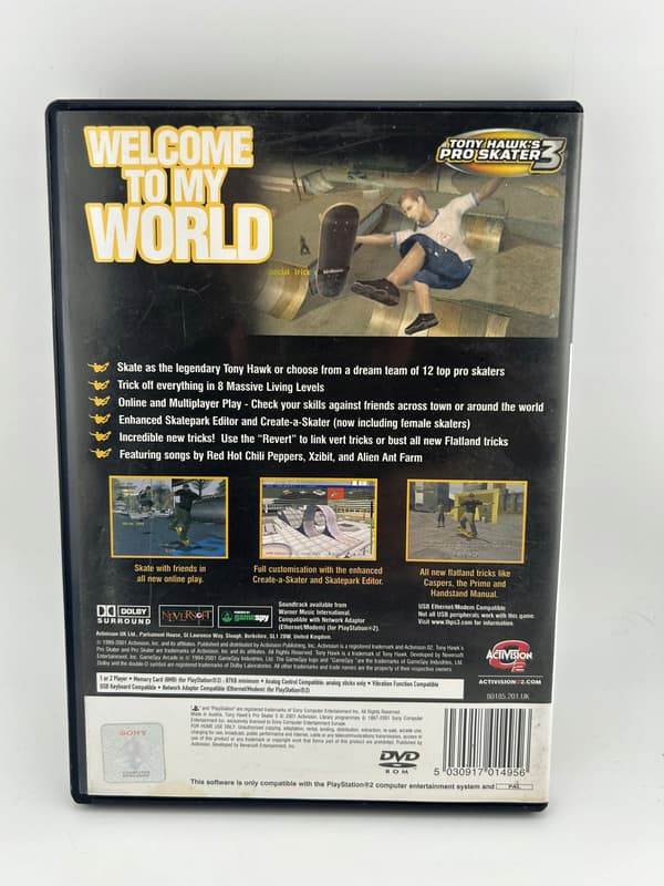 TONY HAWK'S PRO SKATER 3 PS2 PlayStation 2 (PS2) boxed