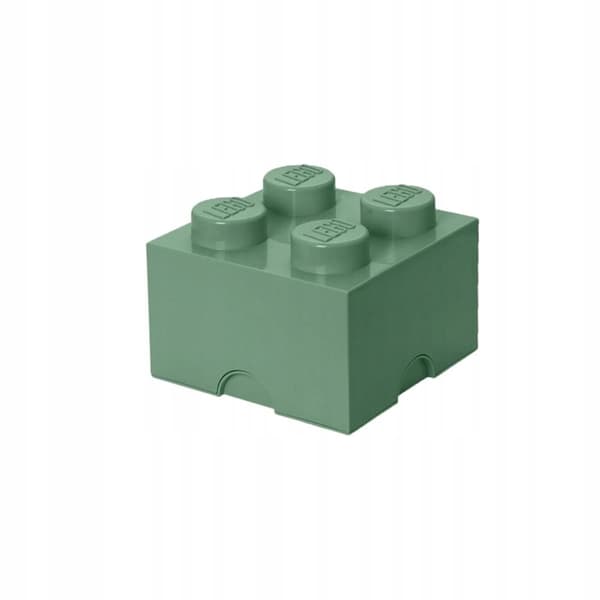 LEGO BRICK STORAGE BOX, SET OF FOUR, OLIVE GREEN
