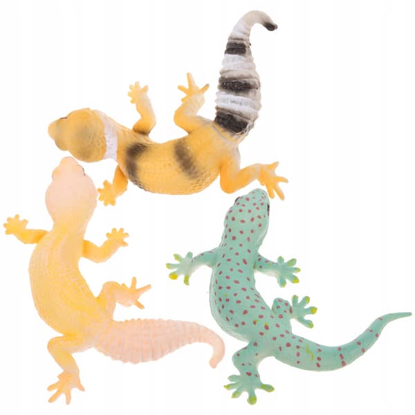 3 REALISTIC LIZARD FIGURINES – EDUCATIONAL TOY SET