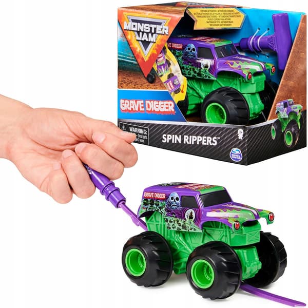 MONSTER JAM GRAVE DIGGER VEHICLE WITH SPIN RIPPERS DRIVE SYSTEM