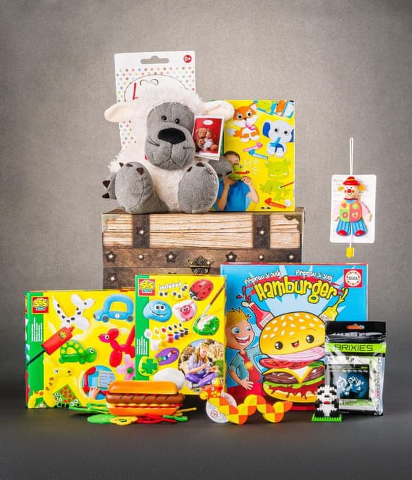 A chest full of ‘Alex’ toys