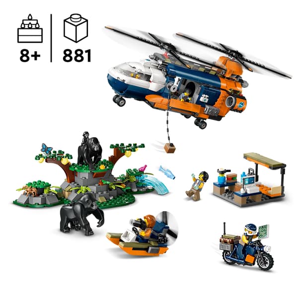 LEGO City 60437 Jungle Explorers’ Helicopter at Base
